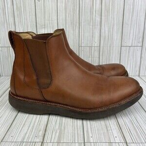 Samuel Hubbard 24 Seven Whiskey Full Grain Chelsea Boots Brown Leather Mens Sz 9